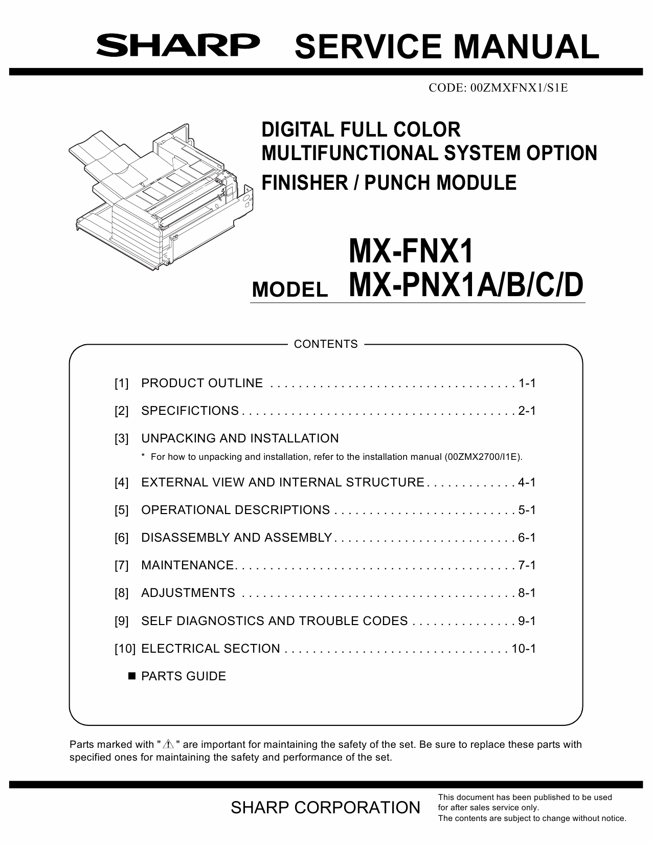 SHARP MX FNX1 PNX1 Service Manual-1